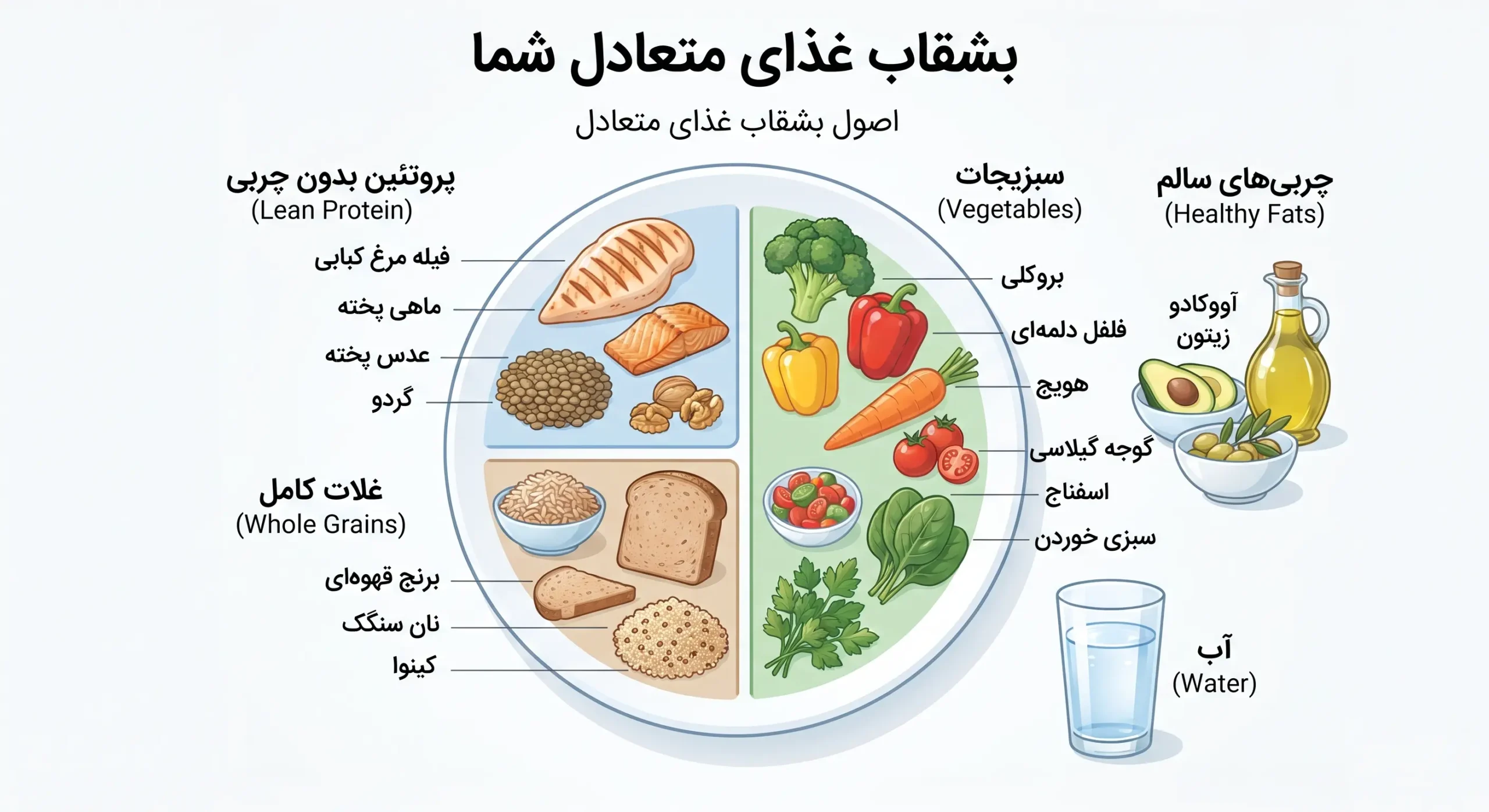آموزش ساده ترکیب یک وعده متعادل